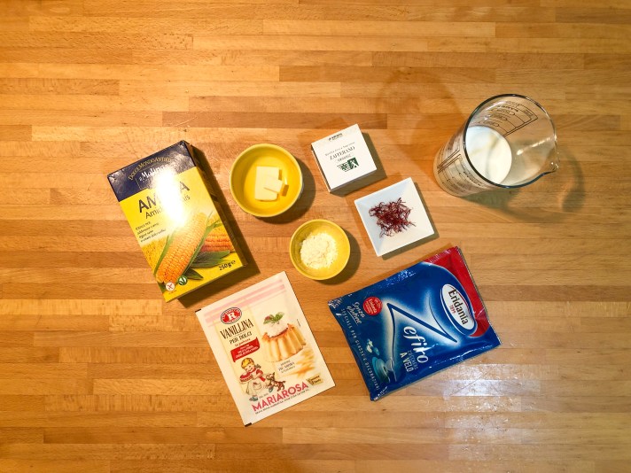 Gelato allo zafferano - Ingredienti latte condensato