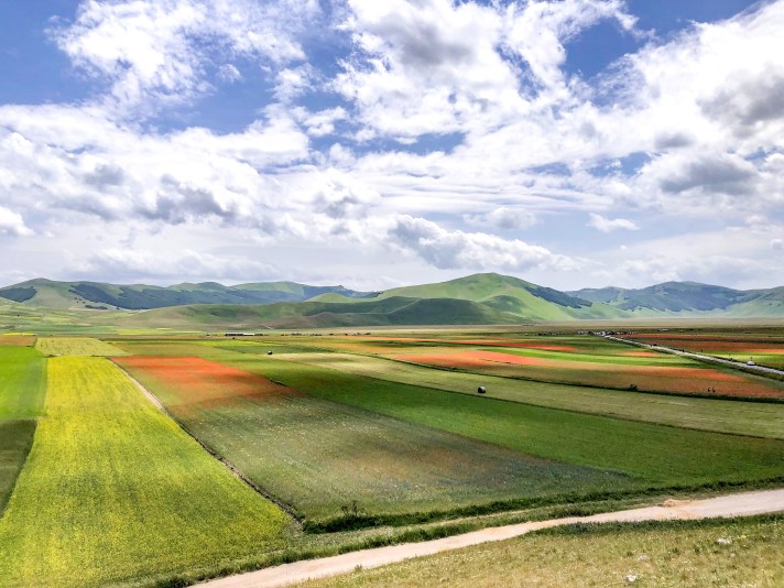 Casale Management - Travel - Italia - Umbria - Norcia - Castelluccio di Norcia - Trekking - Percorso - Outdoor - Neve - Fioritura - Vista paese - Prati in fiore